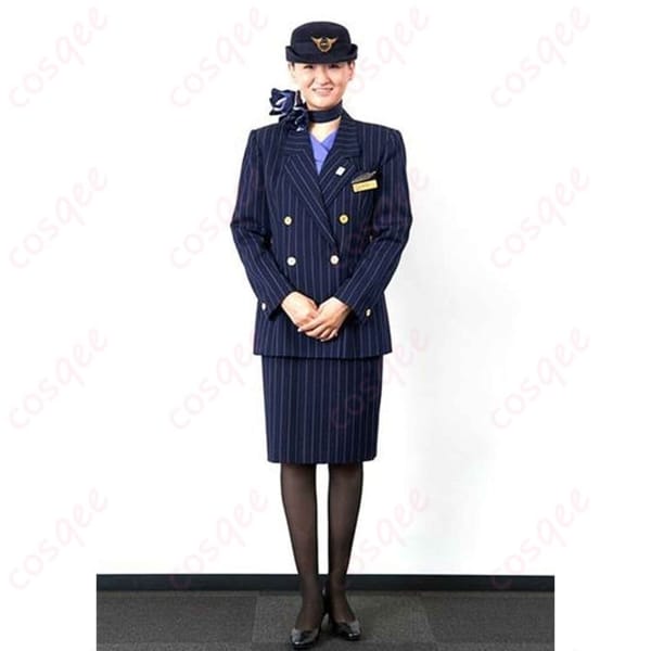 ANA客室乗務員 第8代制服コスプレ｜端正で知的なエアラインスタイルを美しく再現