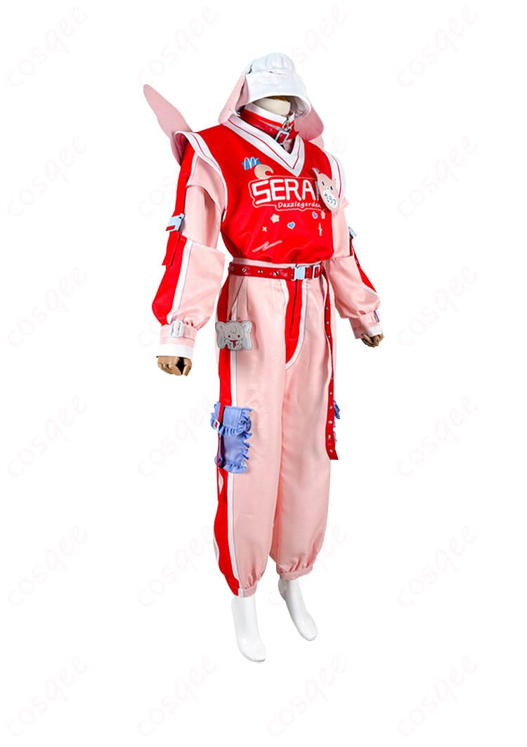 セラフ・ダズルガーデン コスプレ衣装の側面画像。翼とベルトのディテールが際立っています。