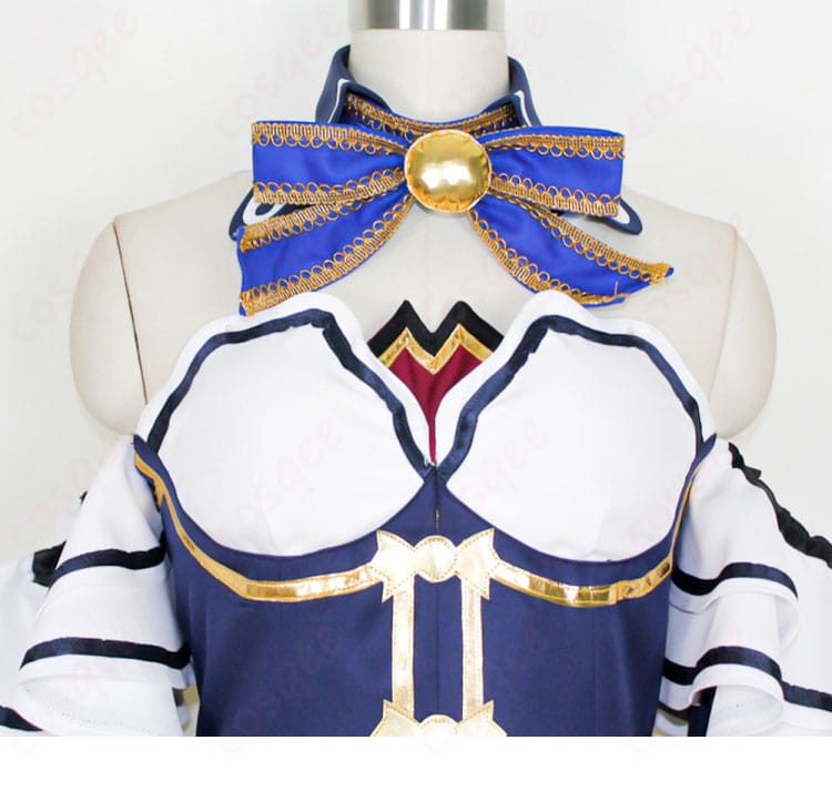 新次元ゲイム ネプテューヌVII ノワール コスプレ衣装 服の領口装飾の詳細写真 美しい刺繍とデザイン