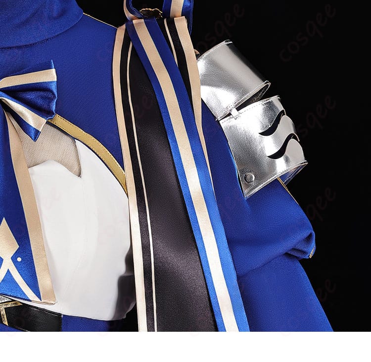 セイバー 壊滅・風 コスプレ衣装 肩袖の装飾詳細 | 肩袖部分の美しい装飾、コスプレ愛好者必見のディテール。