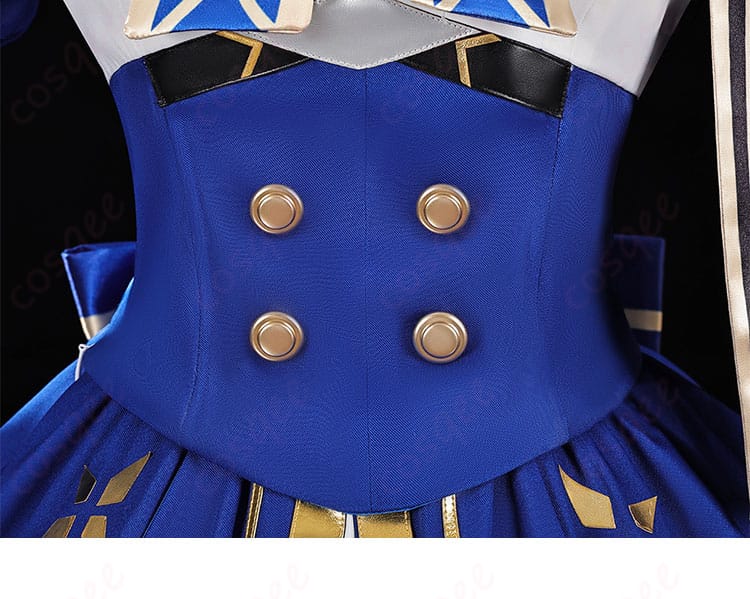 セイバー 壊滅・風 コスプレ衣装 腰の装飾詳細 | 腰元に施された精緻な装飾、より華やかな印象を与える。