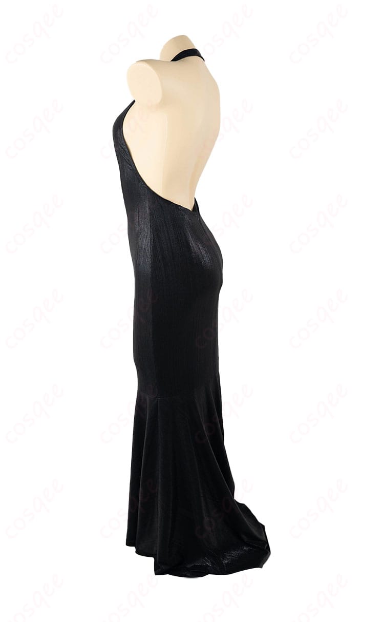 リトルマーメイド ドレスver. コスプレ衣装の左側ディテール。刺繍や装飾が美しいデザイン。