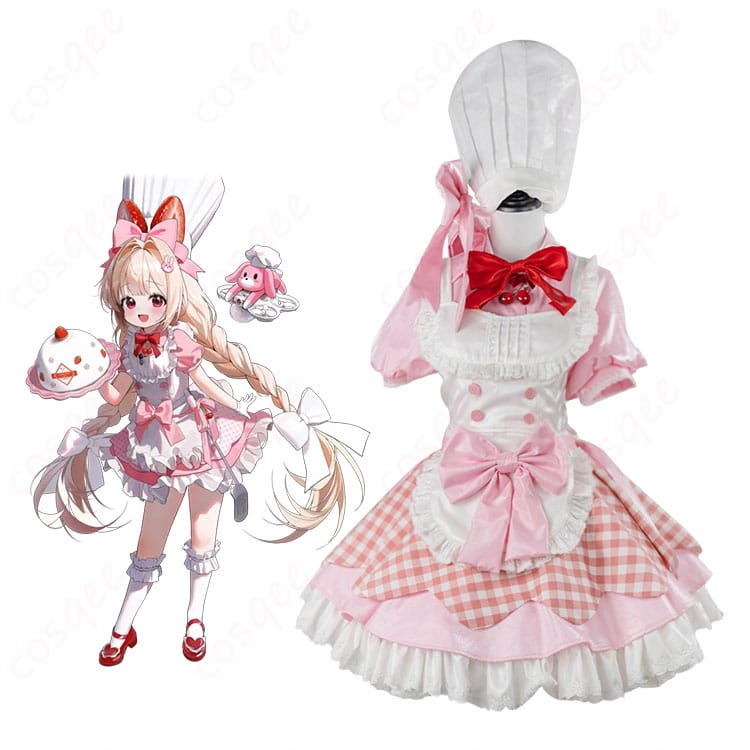 商品正面とクラストキャラクターのコスプレ衣装を組み合わせた画像 - 勝利の女神:NIKKE クラスト コスプレ衣装の正面スタイル