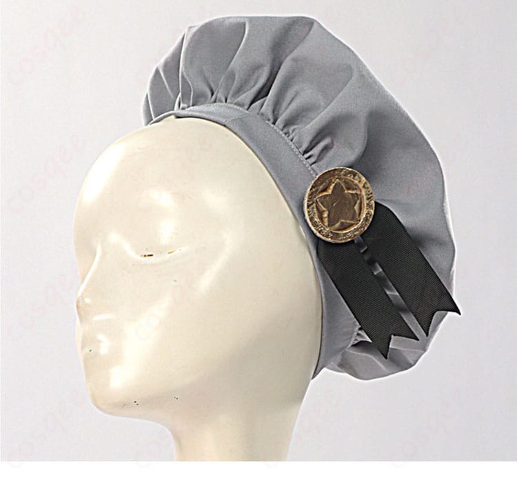 帽子の装飾細部。木之本桜の帽子の装飾が見える画像。