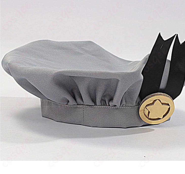 帽子側面の装飾細部。帽子の側面に施された美しいデザイン。