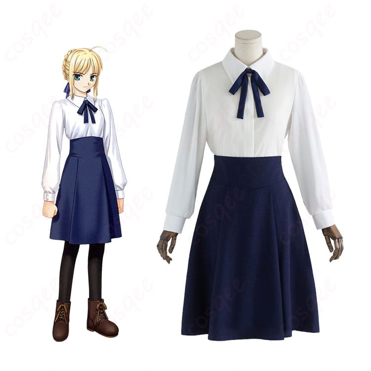 商品正面とセイバーキャラクターを合わせた画像|セイバー コスプレ衣装