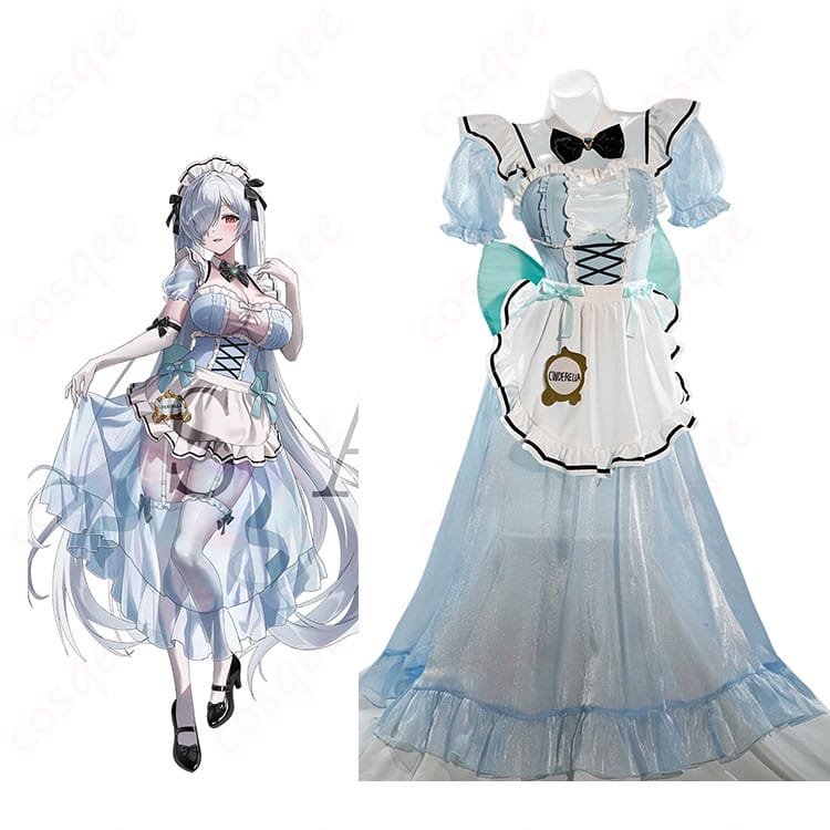 勝利の女神:NIKKE GALLERYコラボカフェ シンデレラ カフェ店員衣装 コスプレ衣装-1