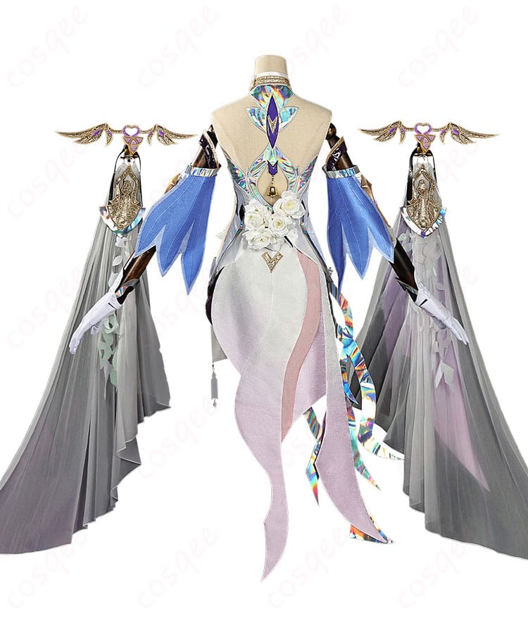 崩壊3rd エリシア 真我・人の律者 コスプレ衣装 舞踏会 ゲスト ドレス-4