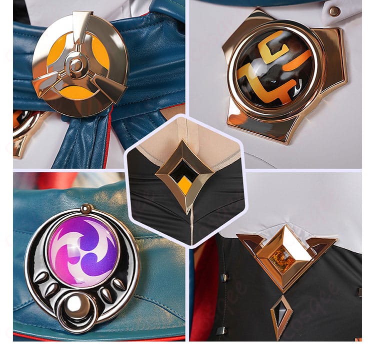 原神 イネファ 女性型ロボット コスプレ衣装-13