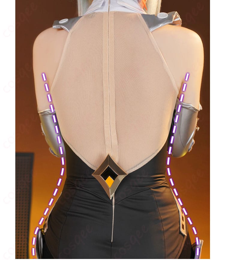 原神 イネファ 女性型ロボット コスプレ衣装-12