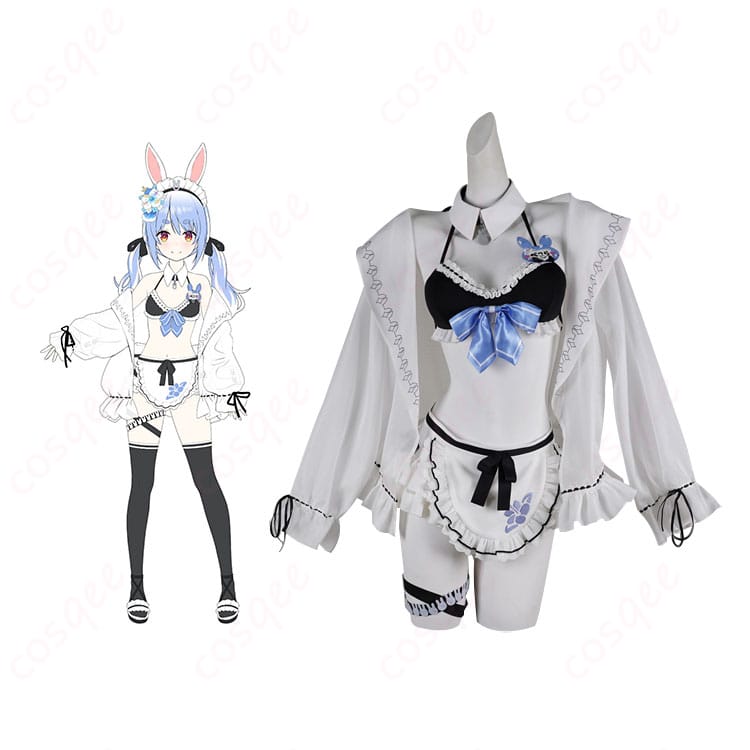 hololive ホロライブ 兎田ぺこら コスプレ衣装 ホロナツパラダイス新衣装 メイド 水着-1