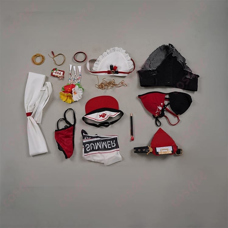 ホロライブ 宝鐘マリン ホロナツ新衣装のコスプレ水着セット 南国映えで撮影もイベントも主役級 - 10枚目の画像