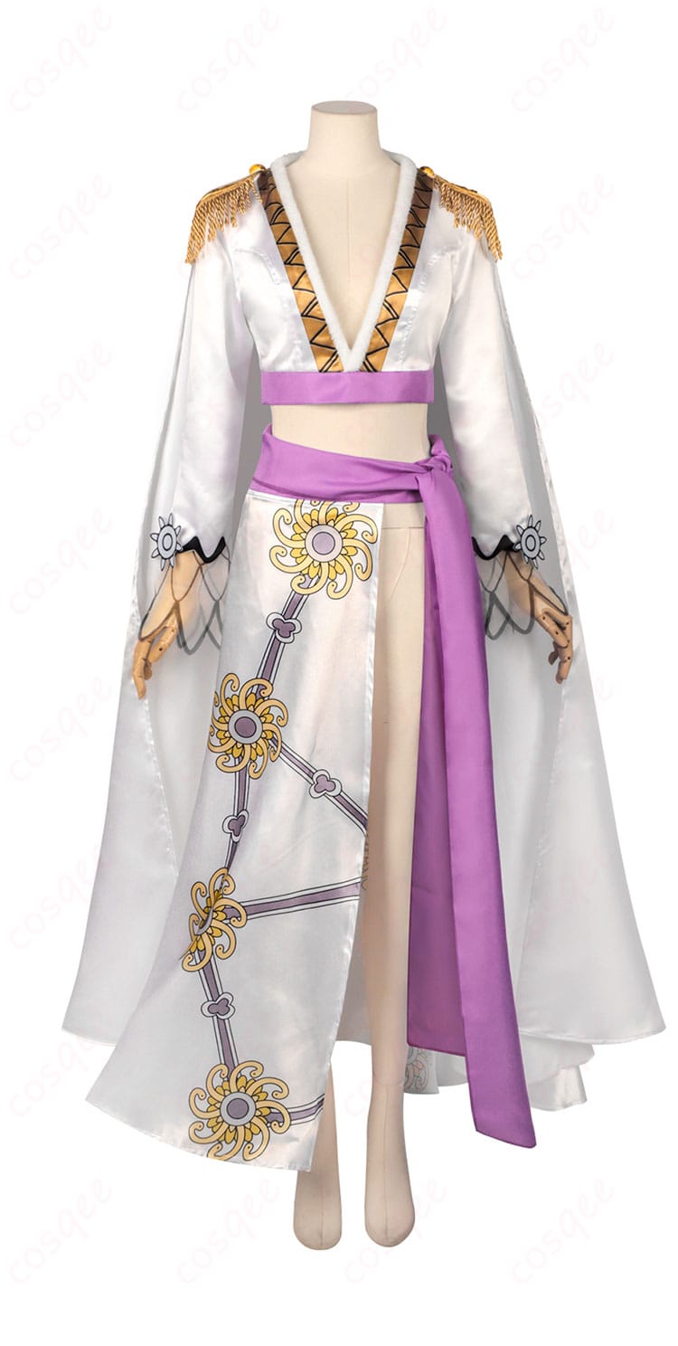 ONE PIECE(ワンピース) ボア・ハンコック コスプレ衣装 白色コスチューム-2