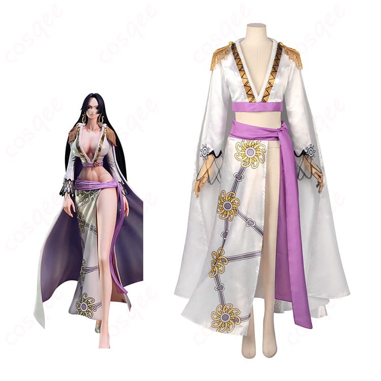 ONE PIECE(ワンピース) ボア・ハンコック コスプレ衣装 白色コスチューム-1