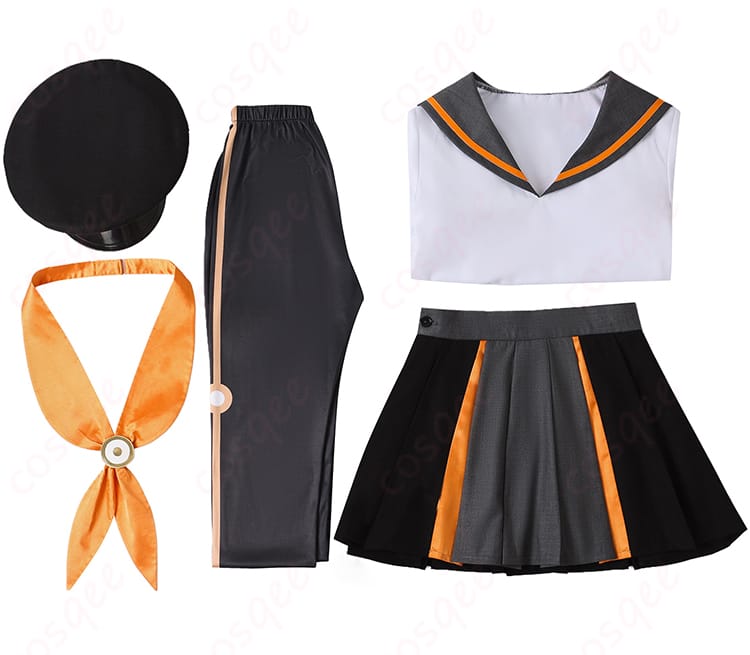 Fate/Grand Order 岸波白野 ザビ子 コスプレ衣装 制服 セーラー服-10