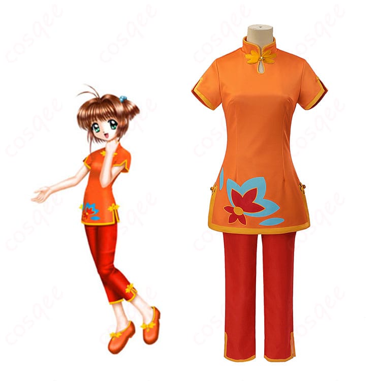劇場版カードキャプターさくら 木之本桜 チャイナ服 コスプレ衣装-1