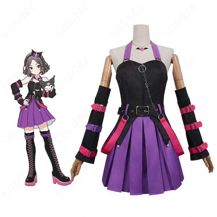 ガールズバンドクライ×サンリオキャラクターズ 海老塚智×クロミ コスプレ衣装-1