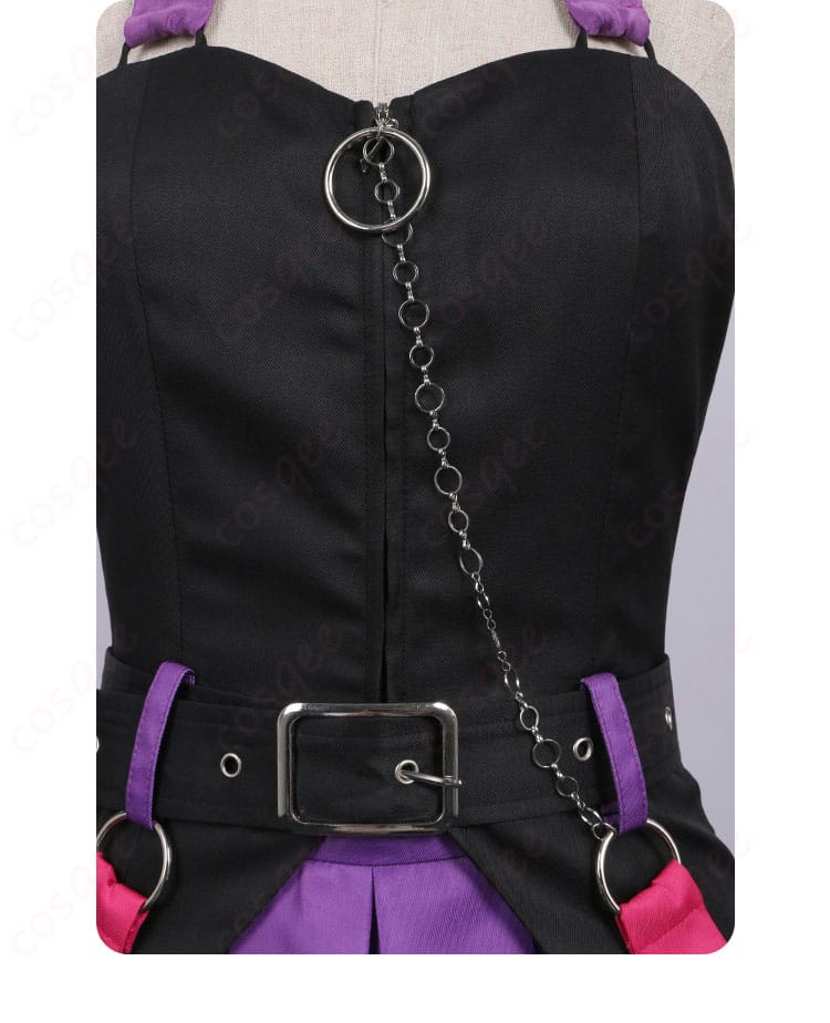 ガールズバンドクライ×サンリオキャラクターズ 海老塚智×クロミ コスプレ衣装-7