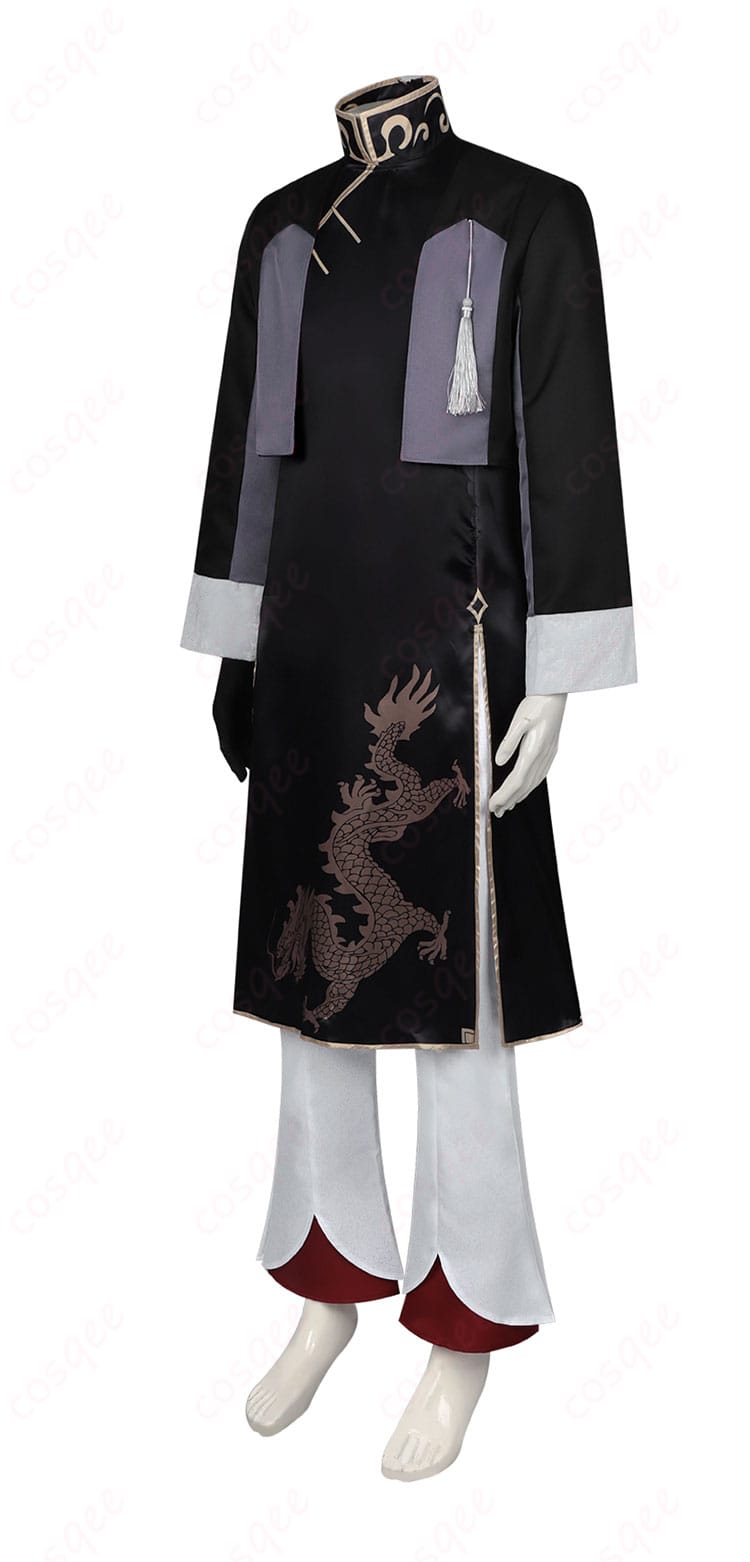 文豪ストレイドッグス 芥川龍之介 中華風 コスプレ衣装-3