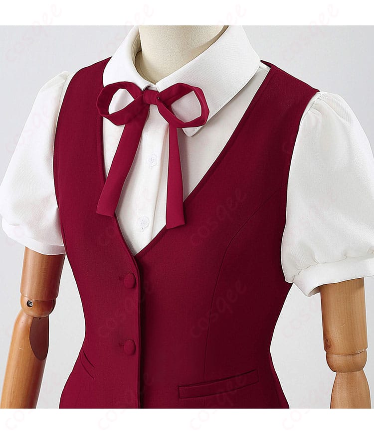 銀魂 かふぇあんどばー万事屋銀ちゃん 神楽 ウエイター コスプレ衣装-6