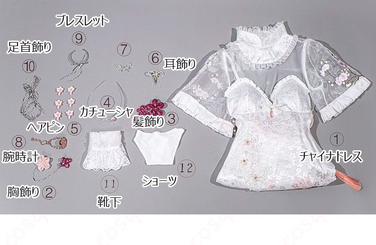 勝利の女神:NIKKE ドロシー チャイナドレス コスプレ衣装-6