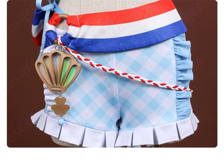 プロジェクトセカイ カラフルステージ! feat. 初音ミク 最強アイドルスマイル! 桃井愛莉 ブルーマリン・クルースタイル コスプレ衣装-6