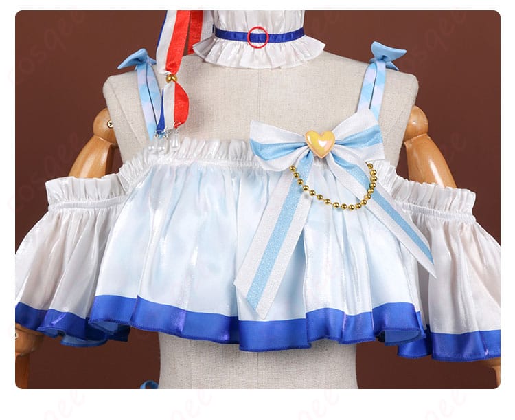 プロジェクトセカイ カラフルステージ! feat. 初音ミク 最強アイドルスマイル! 桃井愛莉 ブルーマリン・クルースタイル コスプレ衣装-5