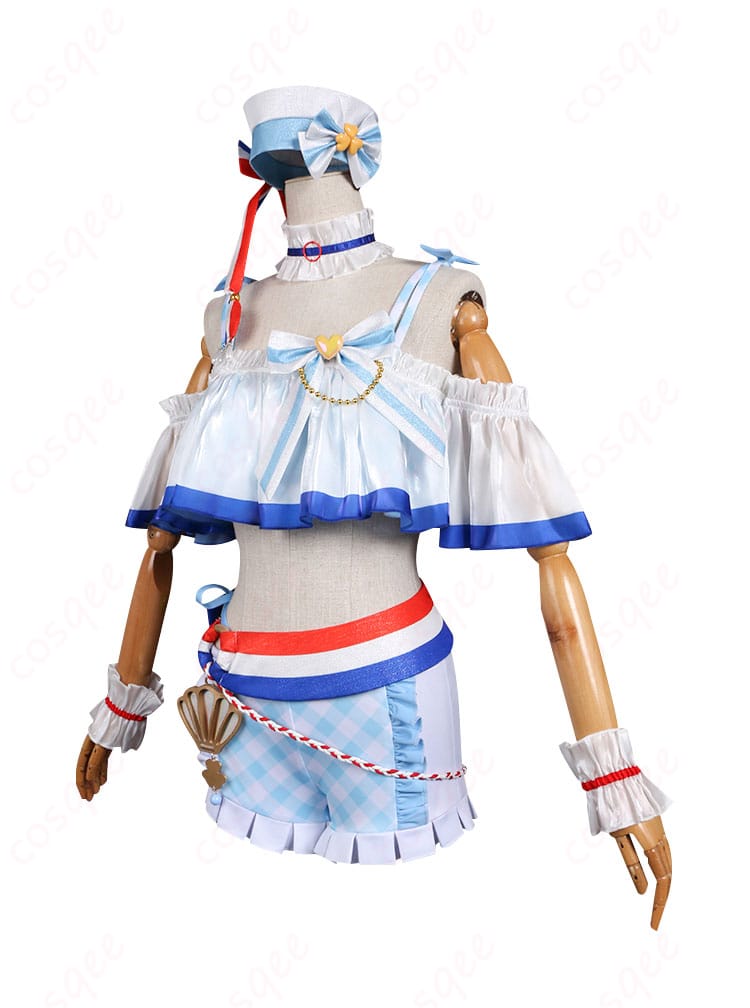 プロジェクトセカイ カラフルステージ! feat. 初音ミク 最強アイドルスマイル! 桃井愛莉 ブルーマリン・クルースタイル コスプレ衣装-3