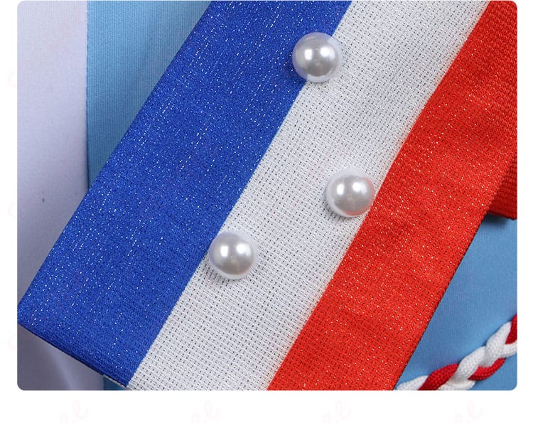 プロジェクトセカイ カラフルステージ! feat. 初音ミク 最強アイドルスマイル! 桃井愛莉 ブルーマリン・クルースタイル コスプレ衣装-10