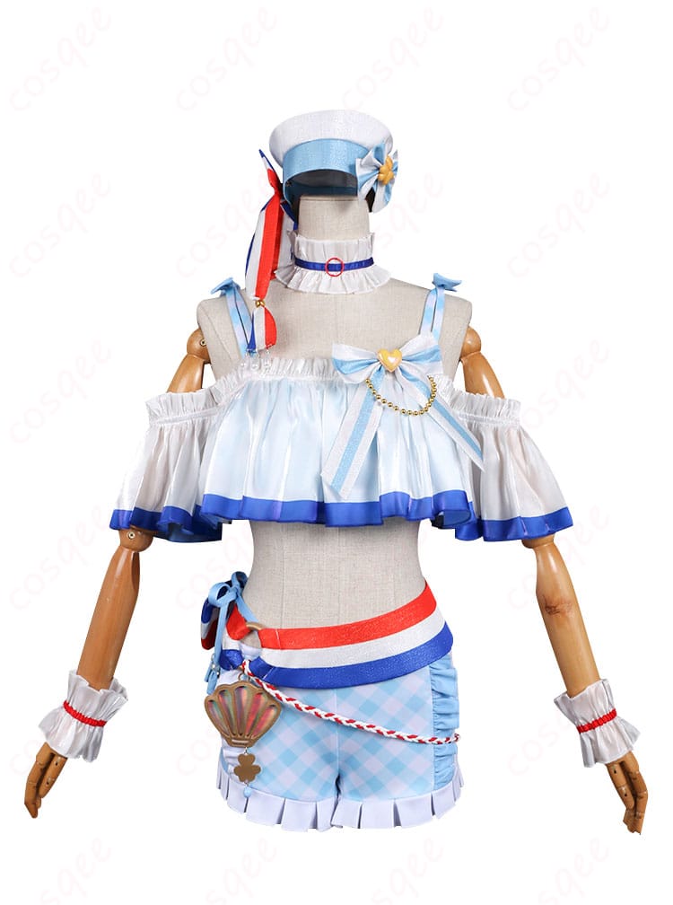 プロジェクトセカイ カラフルステージ! feat. 初音ミク 最強アイドルスマイル! 桃井愛莉 ブルーマリン・クルースタイル コスプレ衣装-2