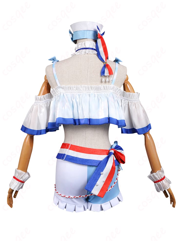 プロジェクトセカイ カラフルステージ! feat. 初音ミク 最強アイドルスマイル! 桃井愛莉 ブルーマリン・クルースタイル コスプレ衣装-4