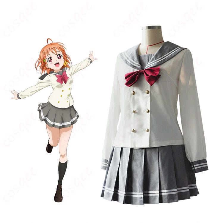 ラブライブ!サンシャイン!! 私立浦の星女学院 Aqours 冬制服 高海千歌 桜内梨子 渡辺曜 コスプレ衣装-1