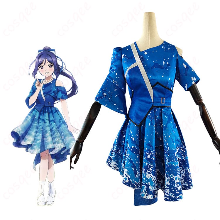 ラブライブ!サンシャイン!! Aqours 沼津ナゾトキ街歩き 〜僕らの永久hours〜 松浦果南 渡辺曜 黒澤ルビィ コスプレ衣装-1