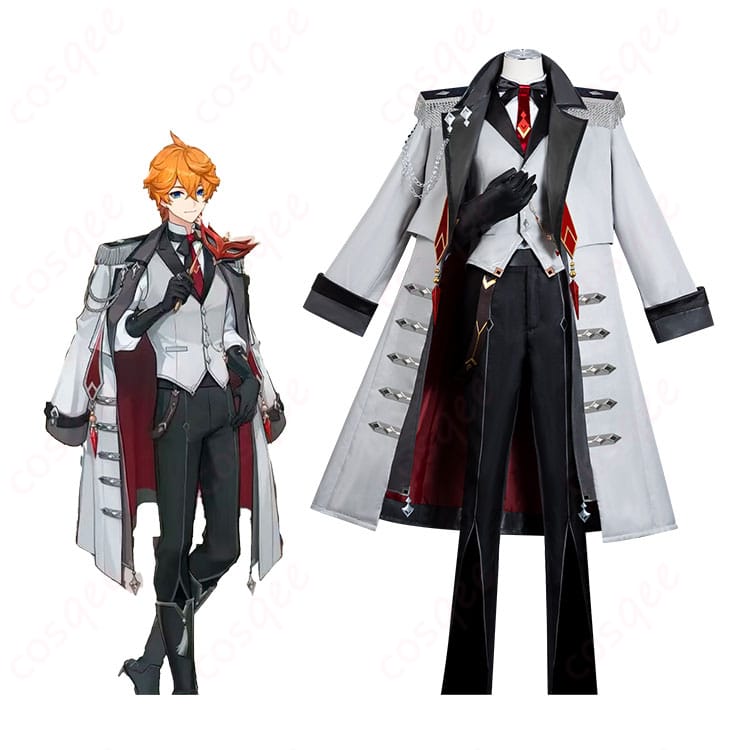 原神 璀夜华宴シリーズ 「公子」タルタリヤ コスプレ衣装-1