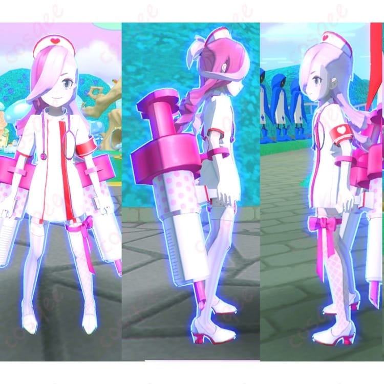 #コンパス メグメグのナース風コスプレ衣装 小物まで揃って写真映えするサイズオーダー - 1枚目の画像