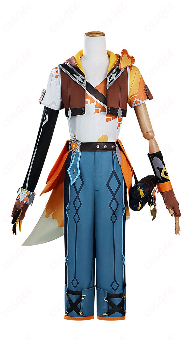 原神 ベネット 燃えろ!ラクガキ大冒険 コスプレ衣装-2