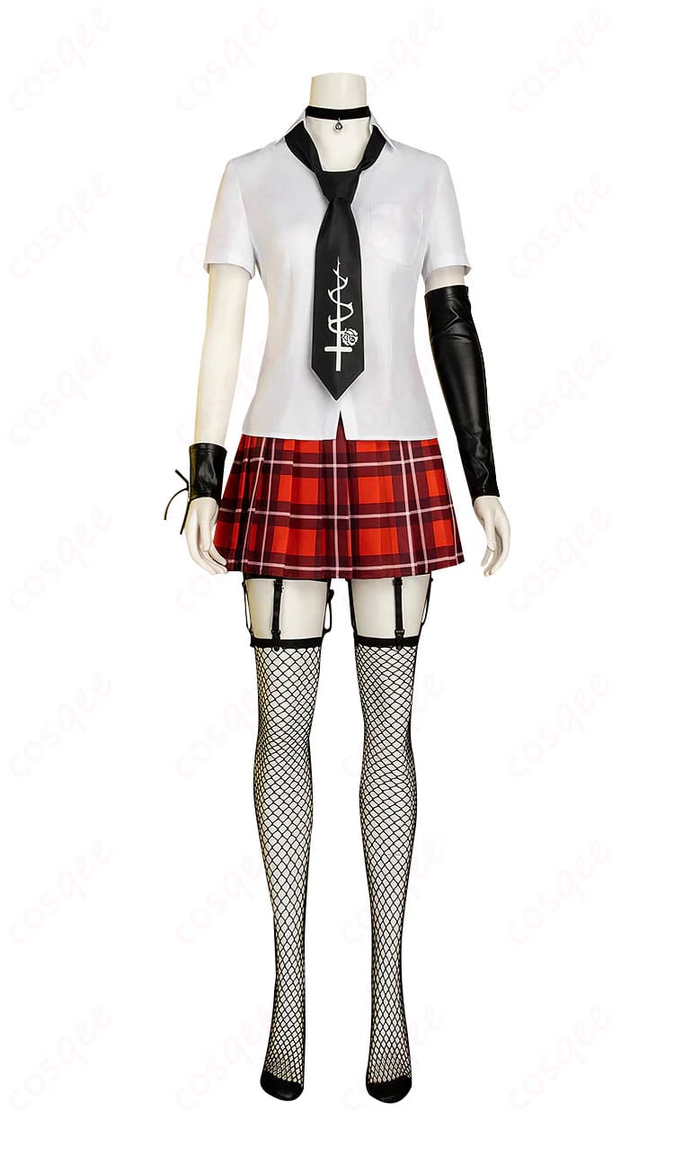 デッド オア アライブ5 マリー・ローズ 学生服 制服 コスプレ衣装-2