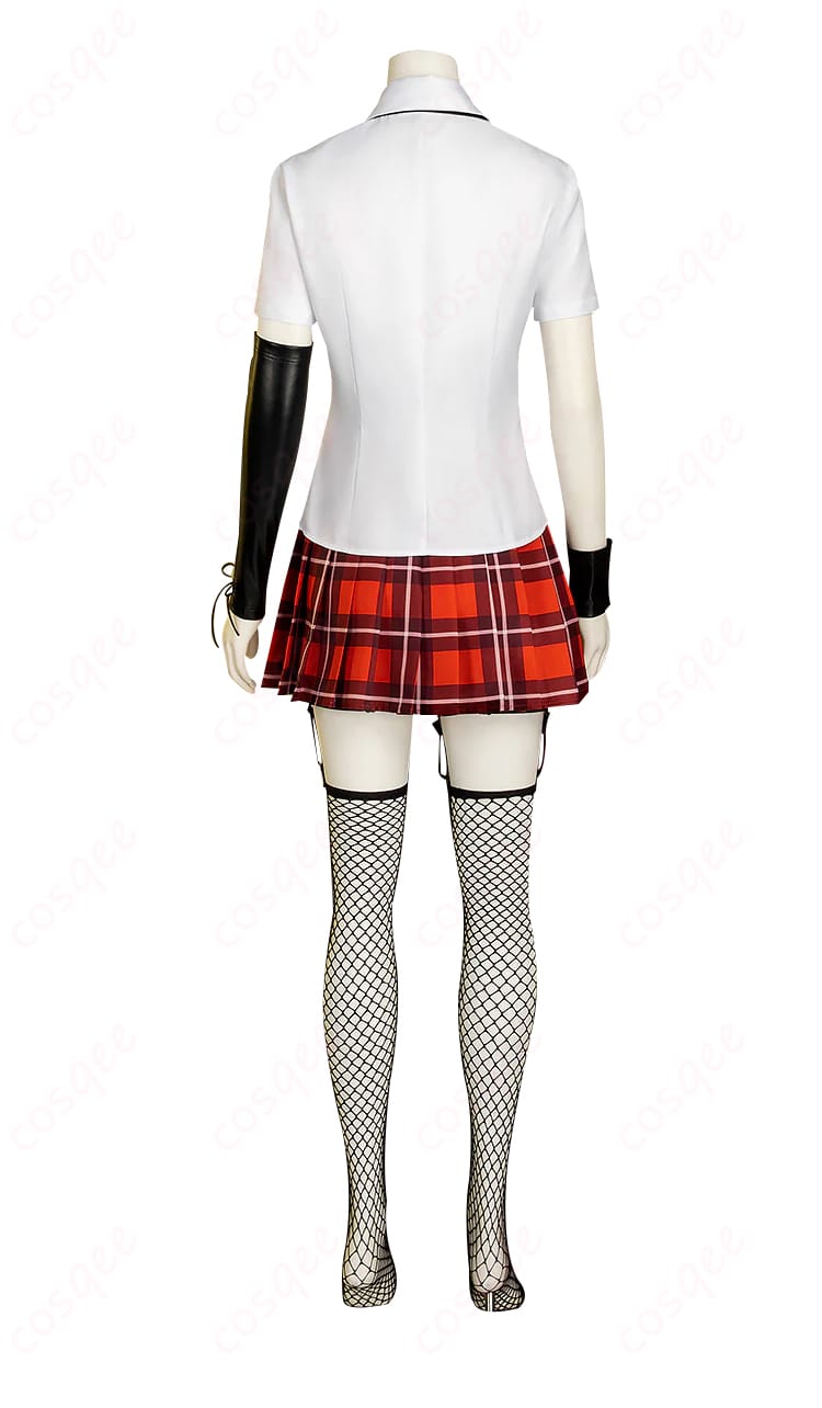 デッド オア アライブ5 マリー・ローズ 学生服 制服 コスプレ衣装-4