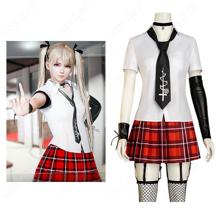 デッド オア アライブ5 マリー・ローズ 学生服 制服 コスプレ衣装-1