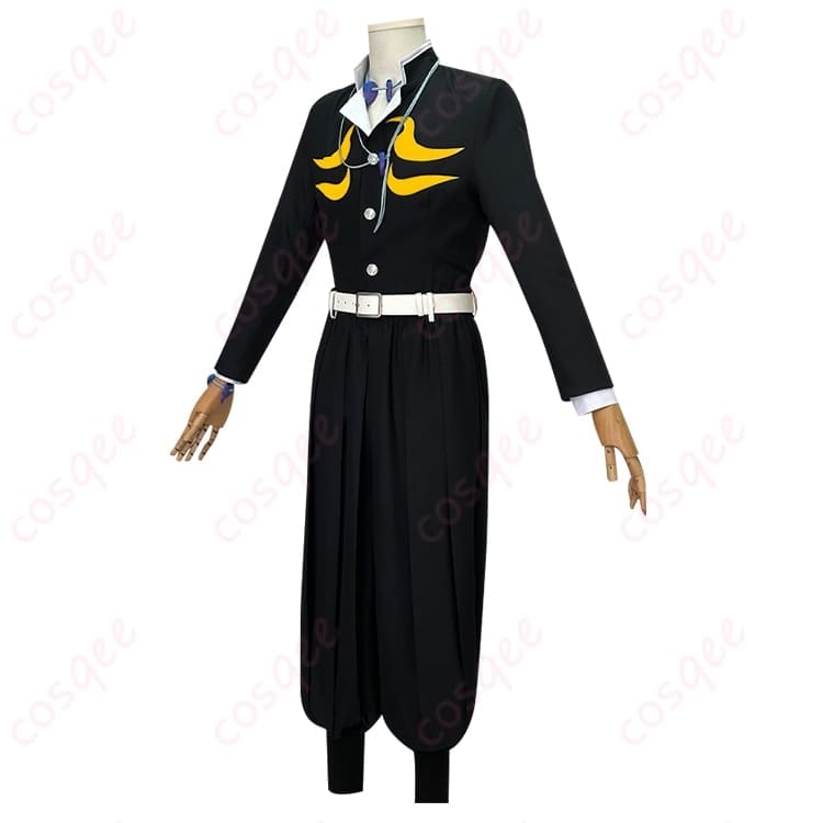 鬼滅の刃 獪岳の雷を纏う和装コスプレ一式｜鋭さ際立つレイヤードで写真映え - 3枚目の画像