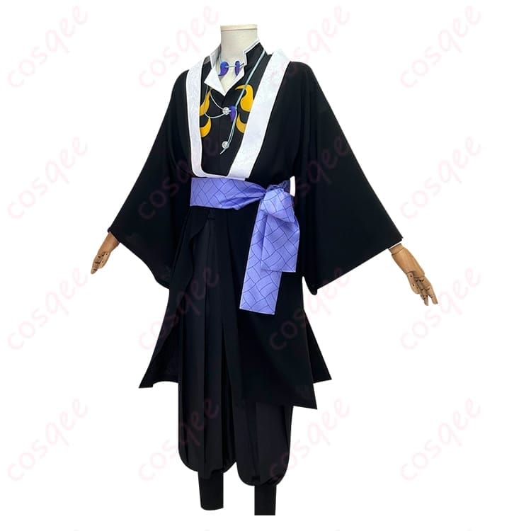 鬼滅の刃 獪岳の雷を纏う和装コスプレ一式｜鋭さ際立つレイヤードで写真映え - 1枚目の画像