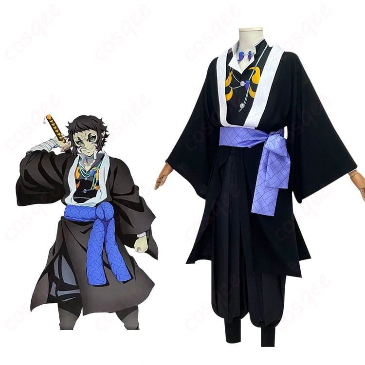 鬼滅の刃 獪岳 雷の呼吸 コスプレ衣装-1