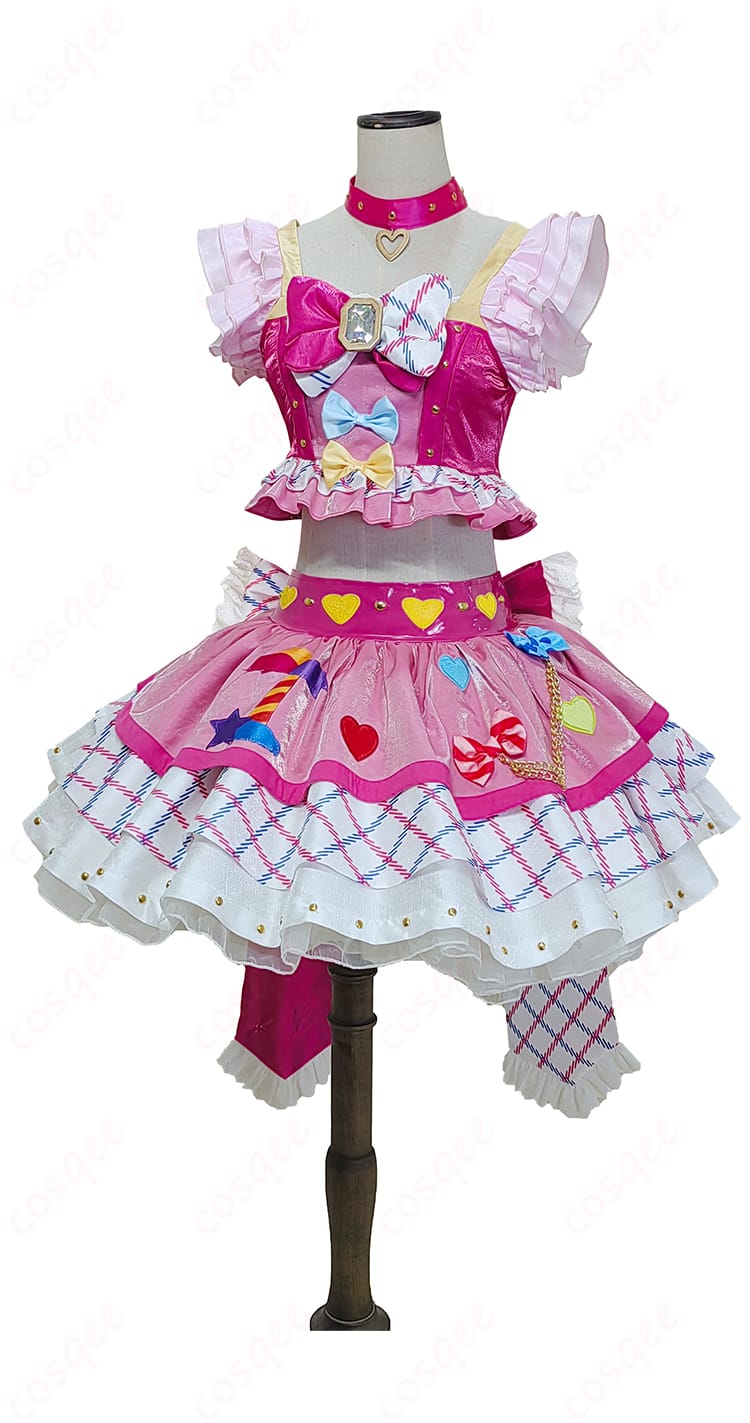アイカツ! 虹野ゆめ ガーリーアイランドコーデ コスプレ衣装-2