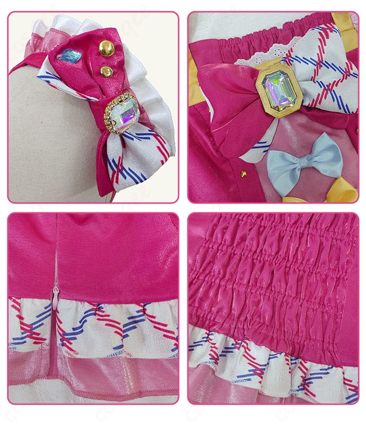 アイカツ! 虹野ゆめ ガーリーアイランドコーデ コスプレ衣装-4