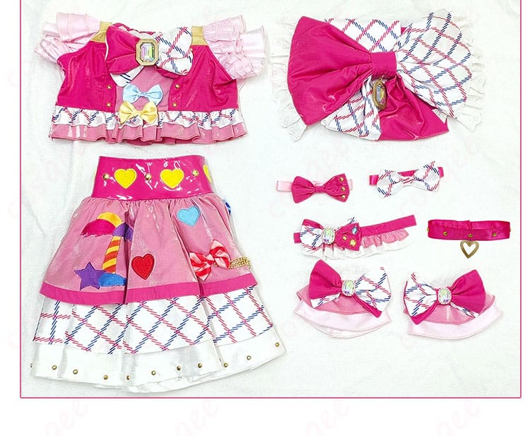 アイカツ! 虹野ゆめ ガーリーアイランドコーデ コスプレ衣装-11