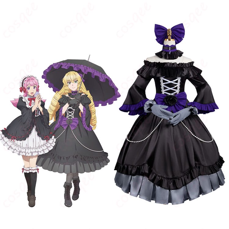 悪役令嬢転生おじさん グレイス・オーヴェルヌ ゴシック ver. コスプレ衣装-1