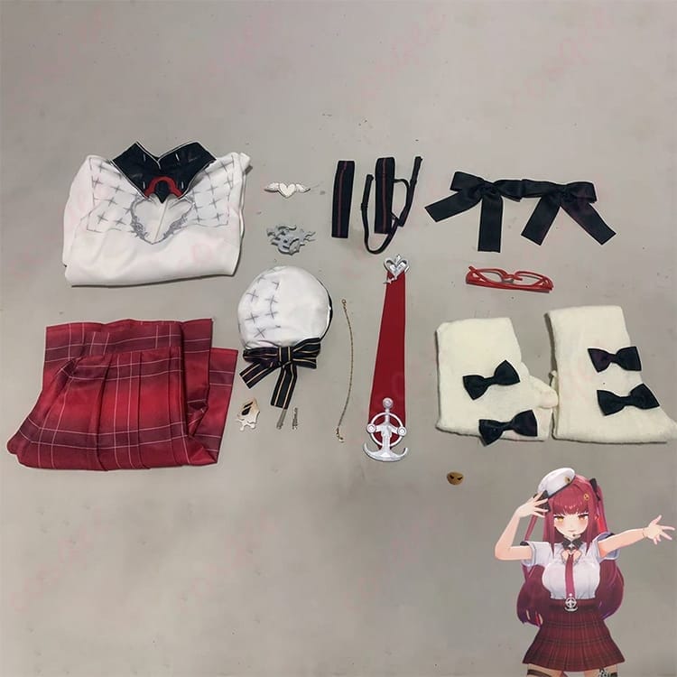 ホロライブ 宝鐘マリン 生誕祭2025の制服コスプレで華やかに決める一式セット - 6枚目の画像