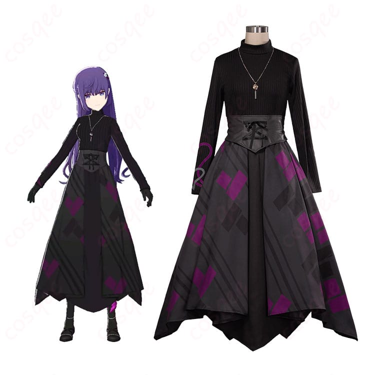 プロジェクトセカイ カラフルステージ! feat. 初音ミク あたたかな時間 朝比奈まふゆ Dark Embrace コスプレ衣装-1