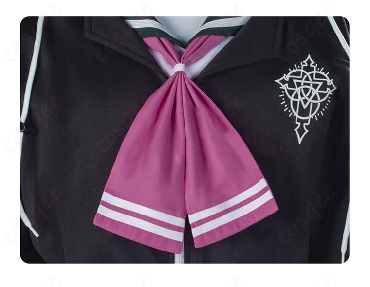 ブルーアーカイブ 杏山カズサ 制服 コスプレ衣装 猫耳付きフードの付いたパーカー クロップトップ-7