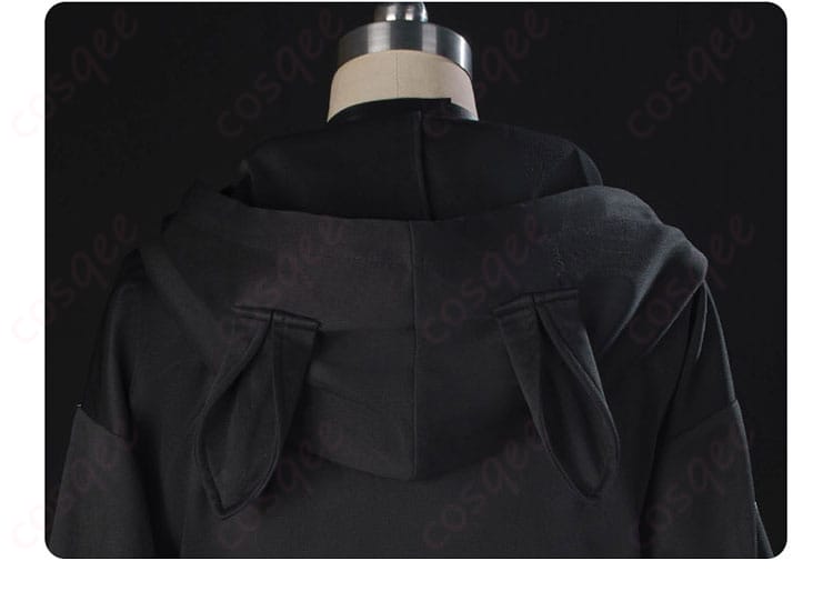 ブルーアーカイブ 杏山カズサ 制服 コスプレ衣装 猫耳付きフードの付いたパーカー クロップトップ-8